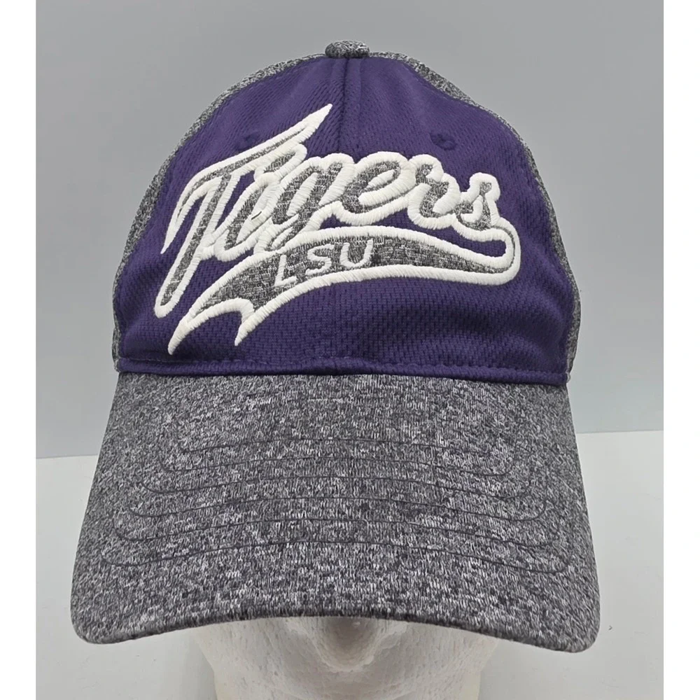 Zephyr LSU Tigers Strapback Hat Purple Grey NCAA University Cap
